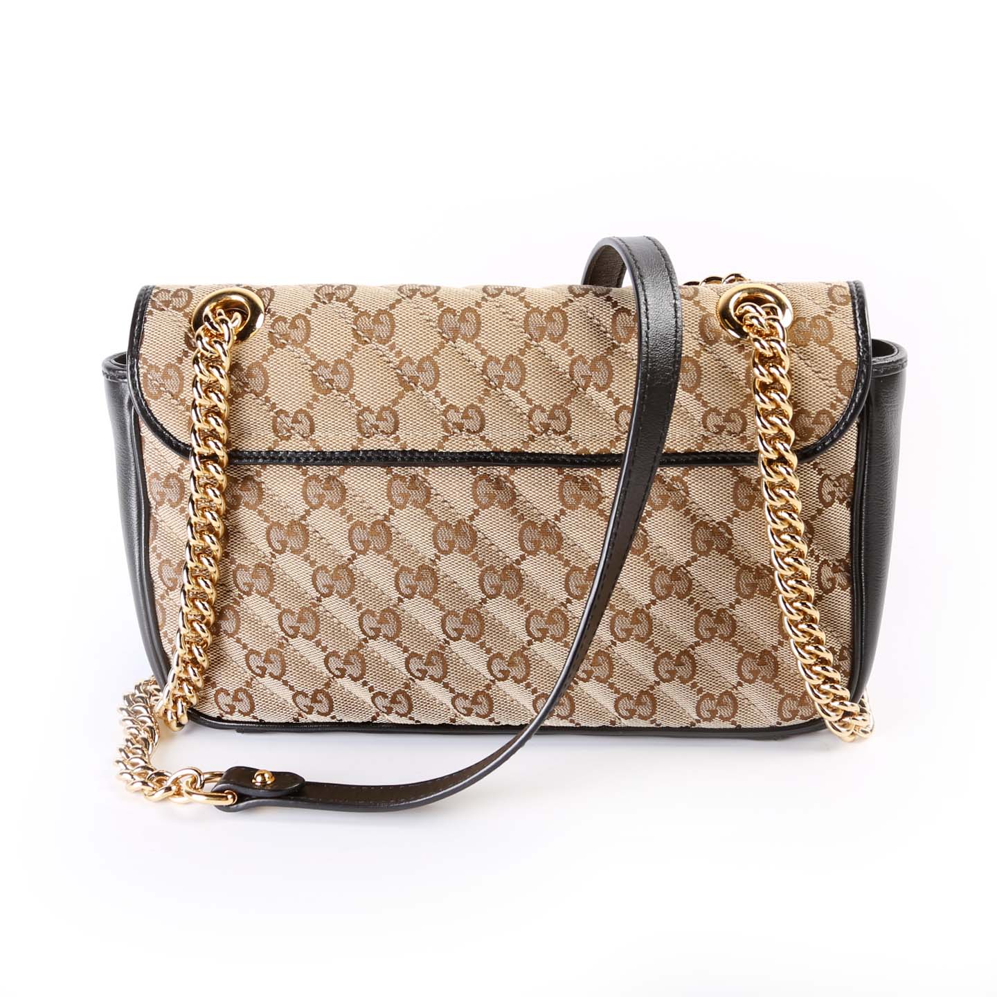 Gucci Marmont Quilted Canvas Small Flap Shoulder Bag Flap 1