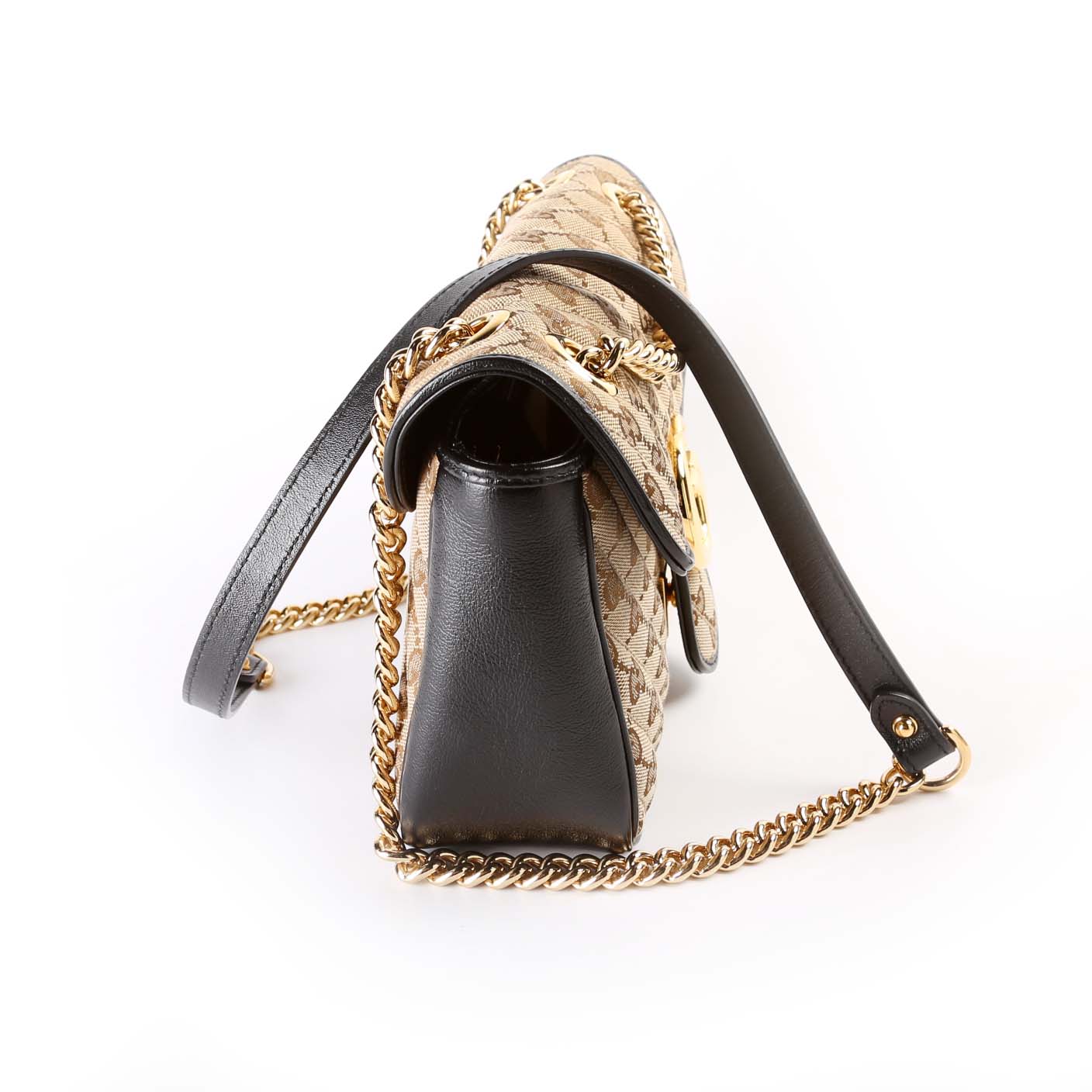 Gucci Marmont Quilted Canvas Small Flap Shoulder Bag Flap 1