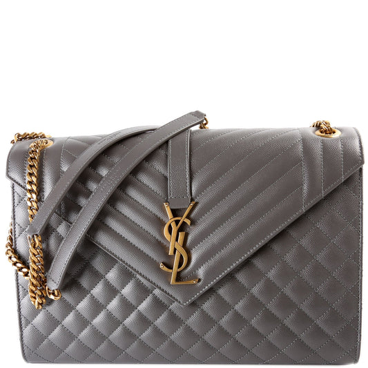 YSL Saint Laurent Envelope Triquilt Bag Large Travel Bag