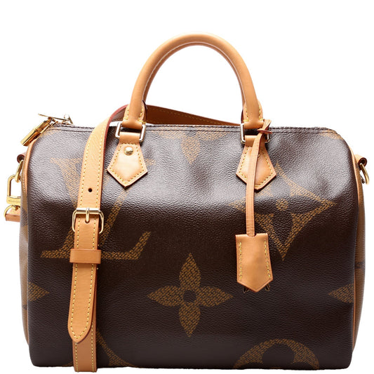 Louis Vuitton Speedy 30 Bandouliere Giant Reverse Monogram Handbag Reverse Monogram