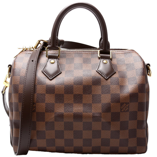 Louis Vuitton Speedy 25 Bandouliere Ebene Damier Handbag Ebene 12