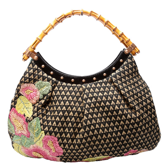 Gucci Bamboo Raffia Travel Bag