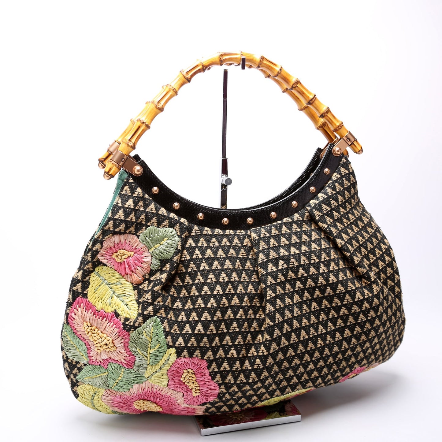 Gucci Bamboo Raffia Travel Bag