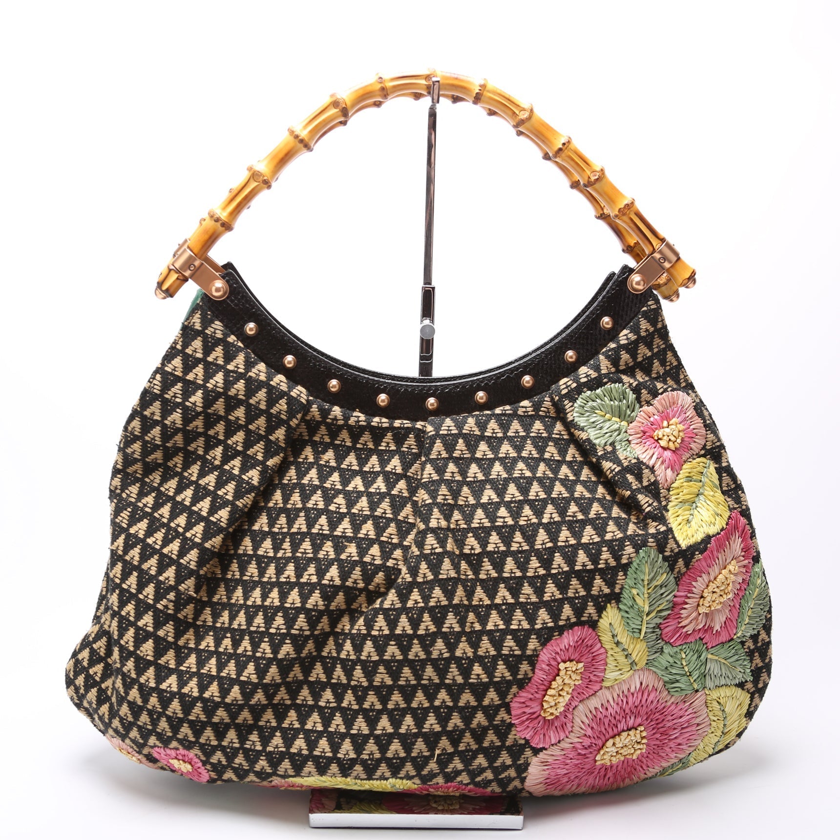 Gucci Bamboo Raffia Travel Bag