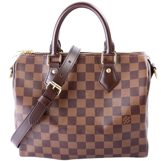 Louis Vuitton Speedy 25 Bandouliere Ebene Damier Handbag Ebene 13