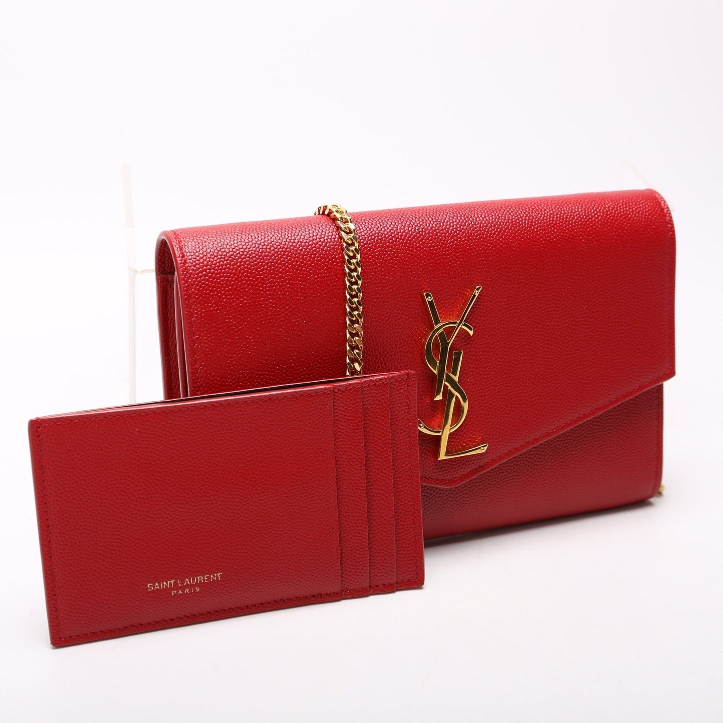 YSL Saint Laurent Saint Laurent Uptown Wallet Grain Bag Chain Travel Bag