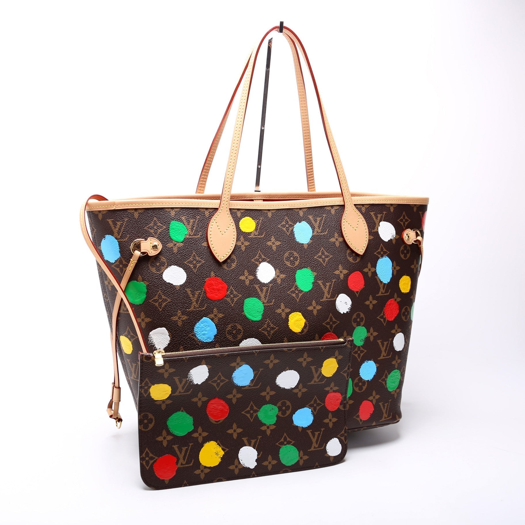 Louis Vuitton Neverfull W MM Painted Dots Wallet Case