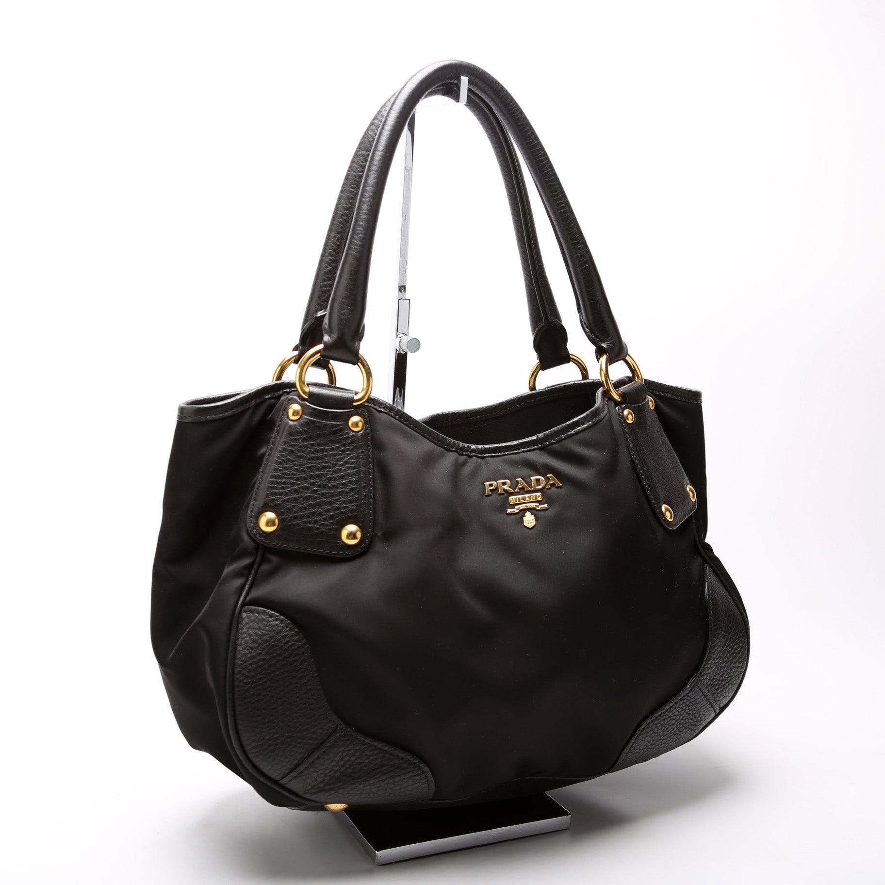 Prada Tessuto Vitello Daino Tote Bag