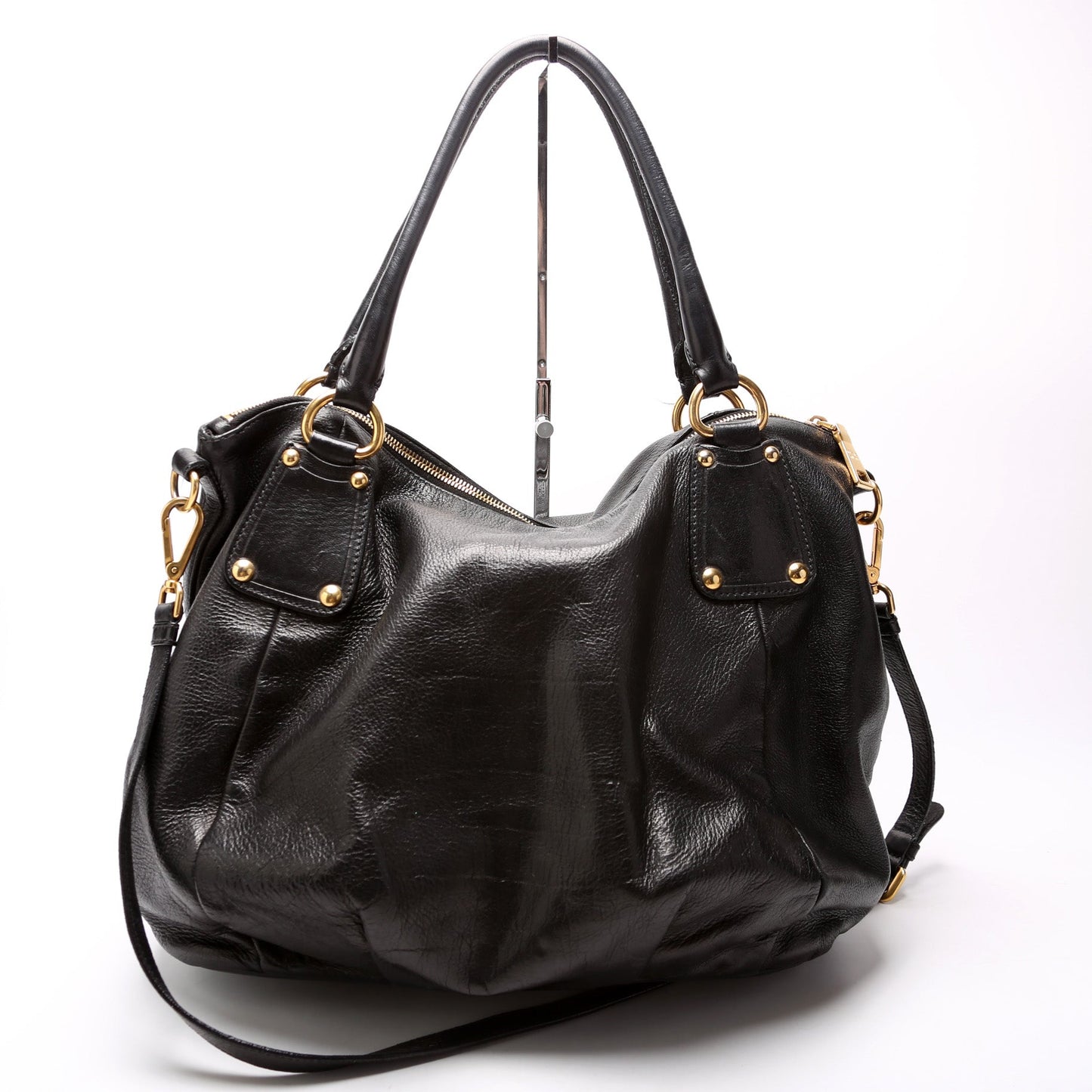 Prada Cervo Shine Shopping Tote Bag