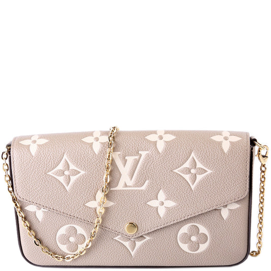 Louis Vuitton Pochette Felicie Bicolor Empreinte Clutch Bag Empreinte 5