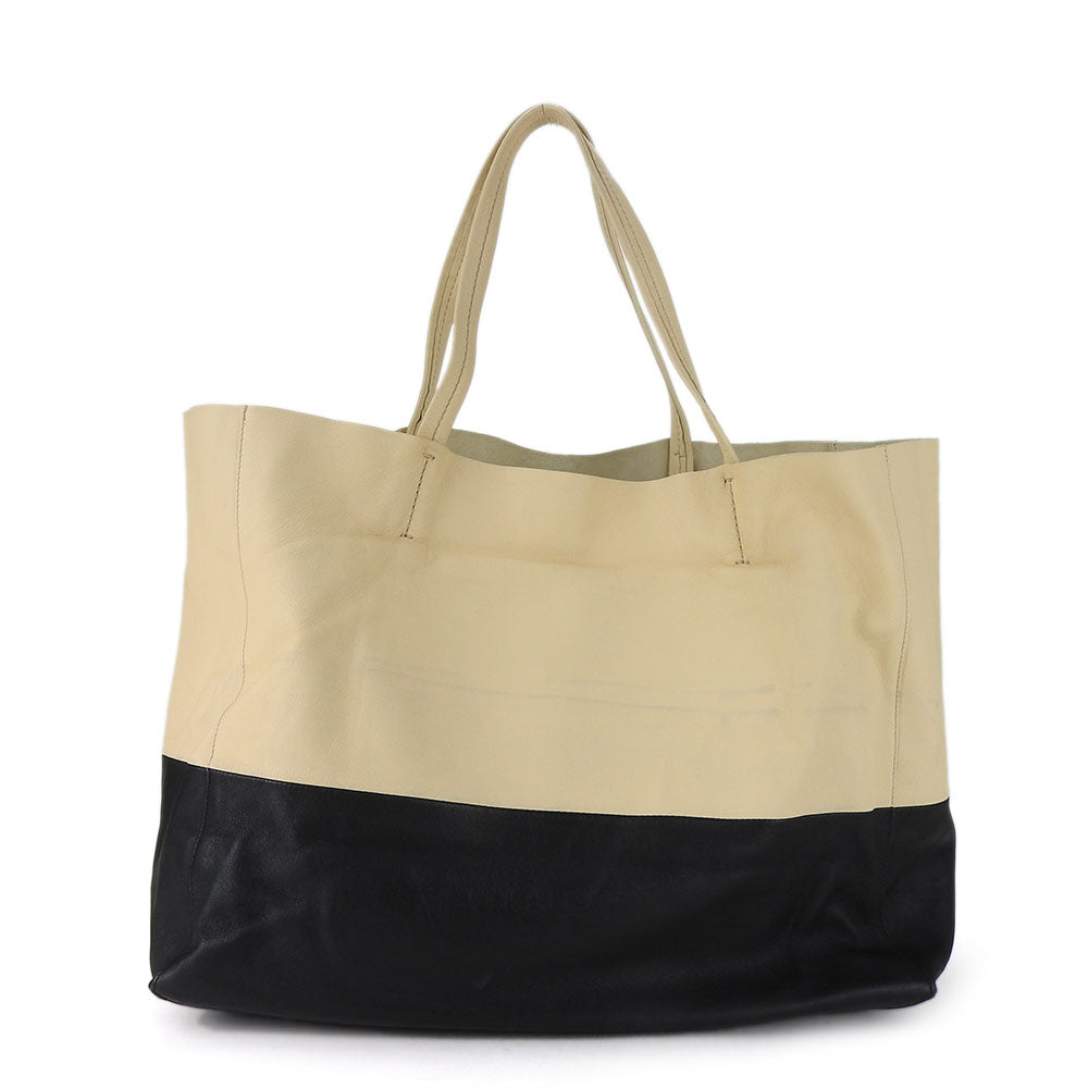 Tote Bag Horizontalkava Women Leather Beige
