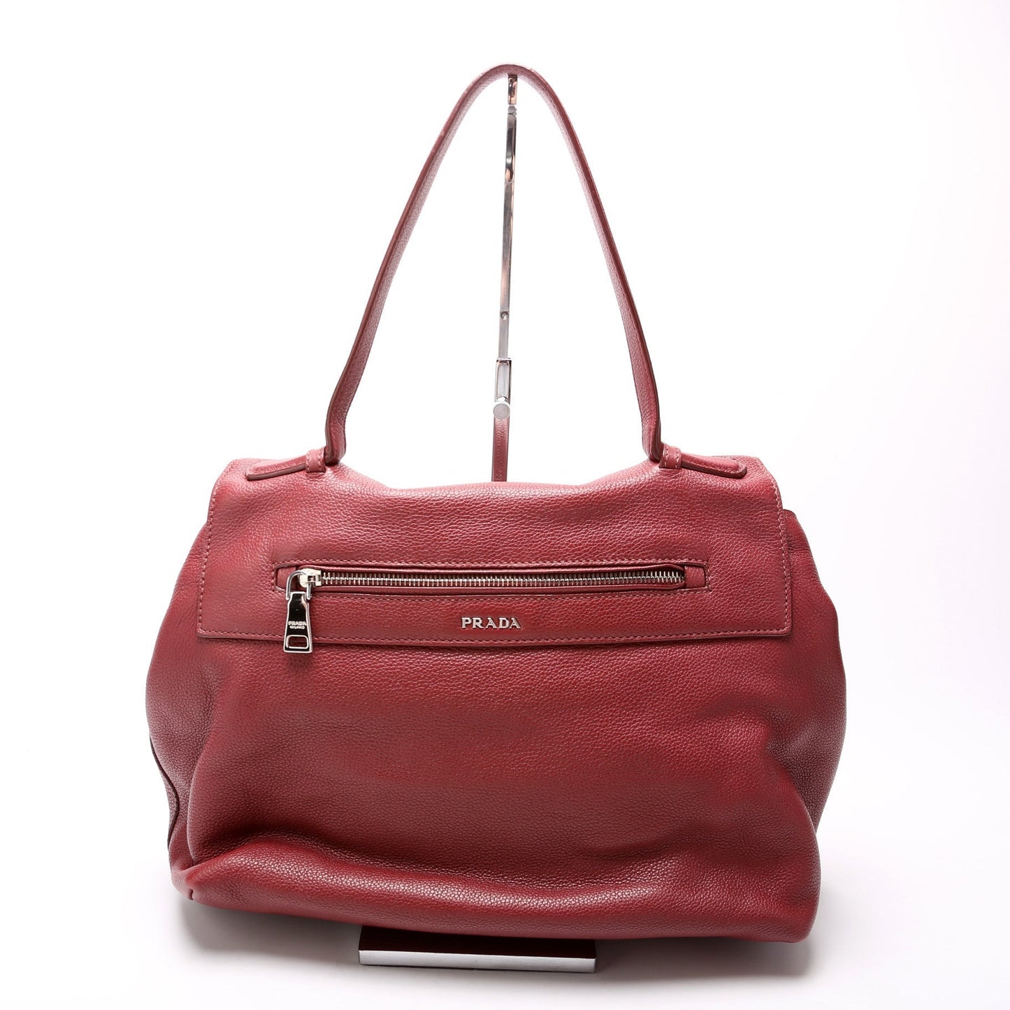 Prada Toro Top Handle Satchel Bag Leather Flap Travel Bag