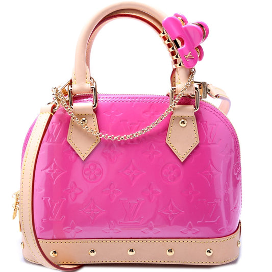 Louis Vuitton Alma BB Neon Vernis Pink Handbag