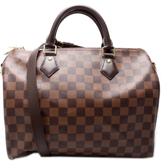 Louis Vuitton Speedy 30 Bandouliere Ebene Damier Handbag Ebene 26