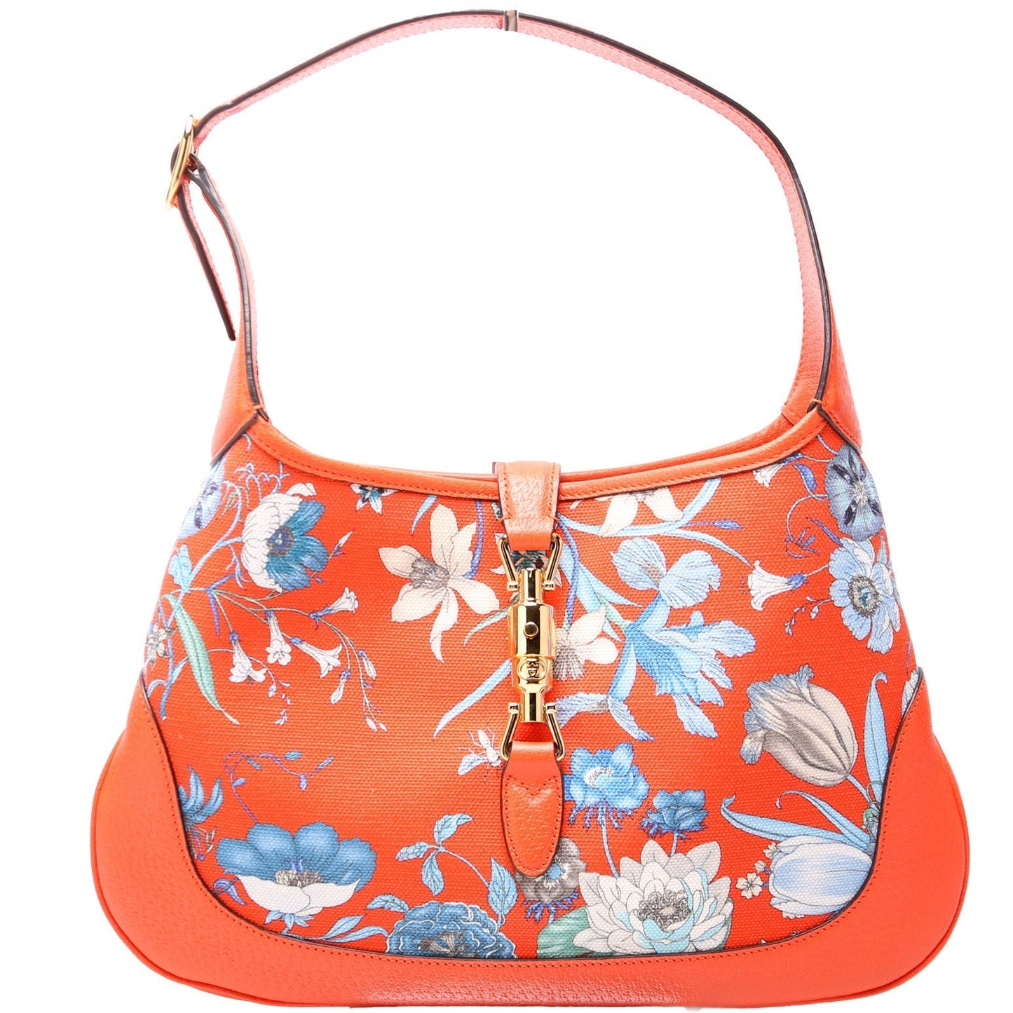Gucci Jackie Flora Canvas Medium Shoulder Bag Hobo 3