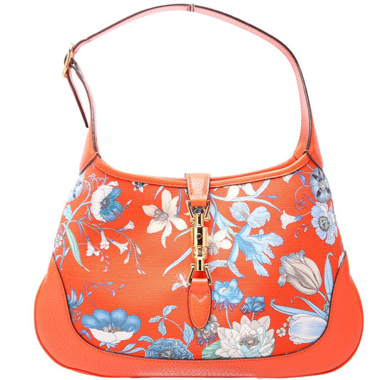 Gucci Jackie Flora Canvas Medium Shoulder Bag Hobo 3