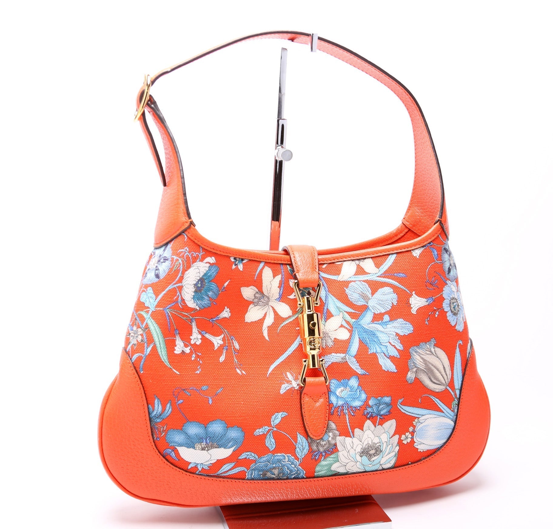 Gucci Jackie Flora Canvas Medium Shoulder Bag Hobo 3