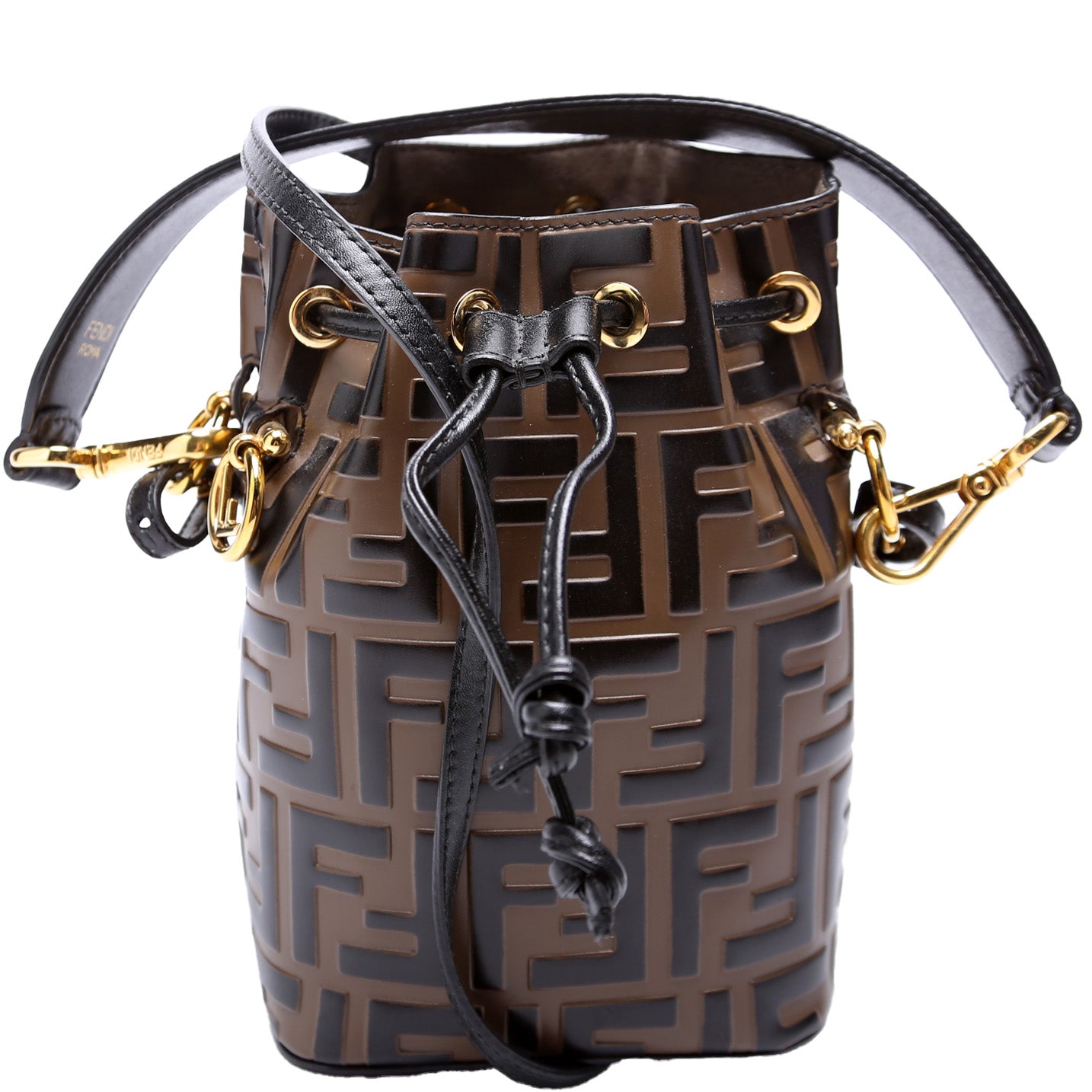Fendi Mon Tresor Ff Bag Leather Mini Bucket Bucket Bag Leather Ff 3