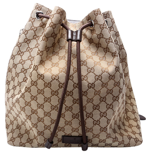 Gucci GG Drawstring Backpack Canvas Jewelry Backpack 7