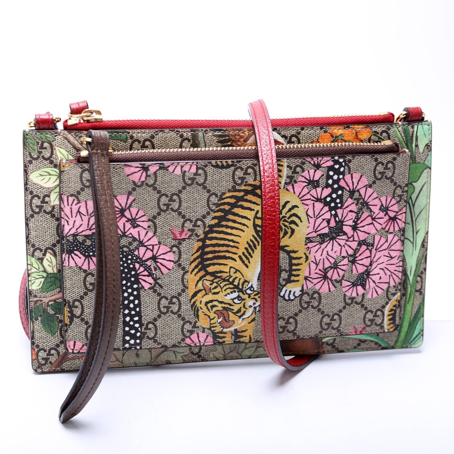 Gucci GG Supreme Tian Bengal Double Shoulder Bag