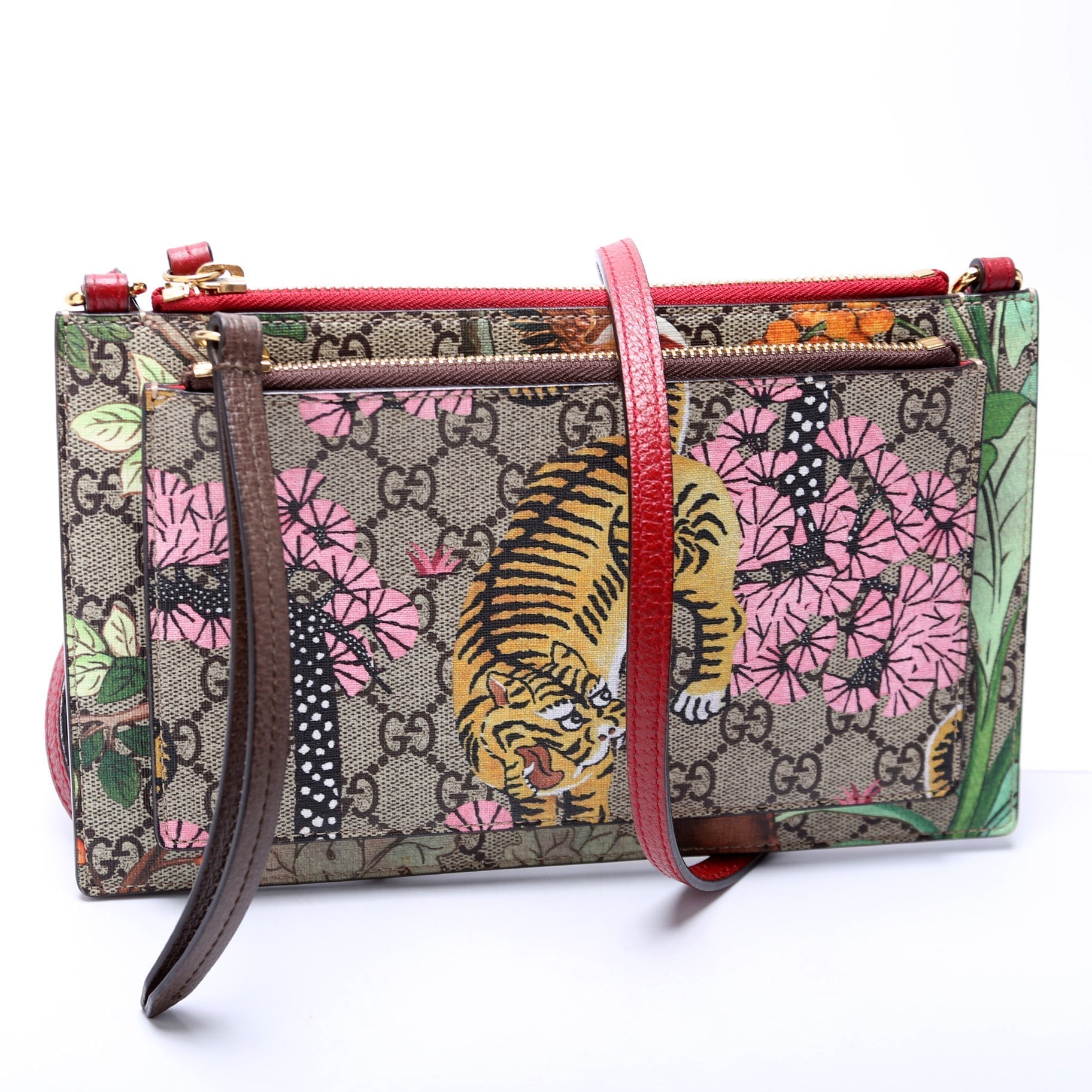 Gucci GG Supreme Tian Bengal Double Shoulder Bag