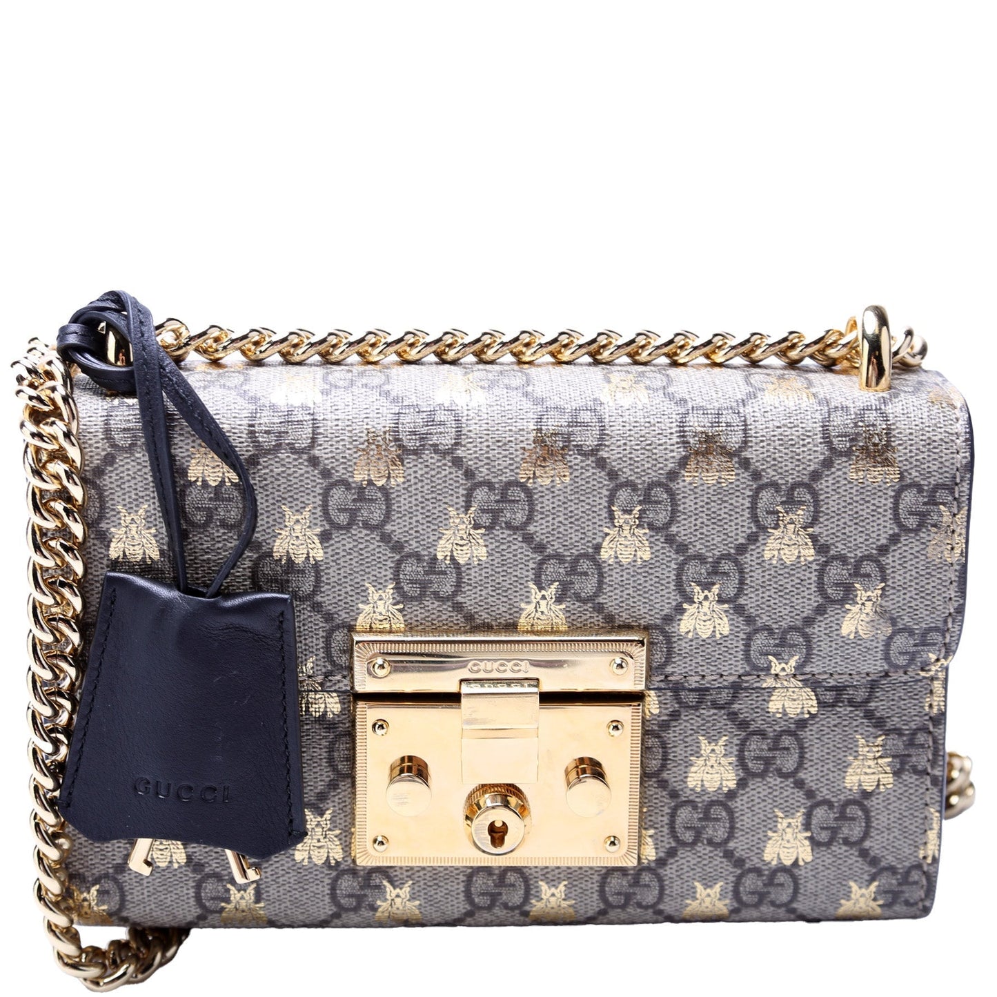 Gucci Padlock GG Supreme Bee Small Travel Bag