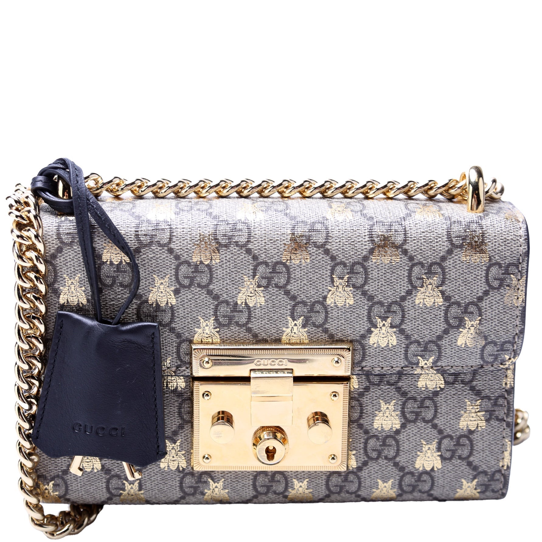 Gucci Padlock GG Supreme Bee Small Travel Bag