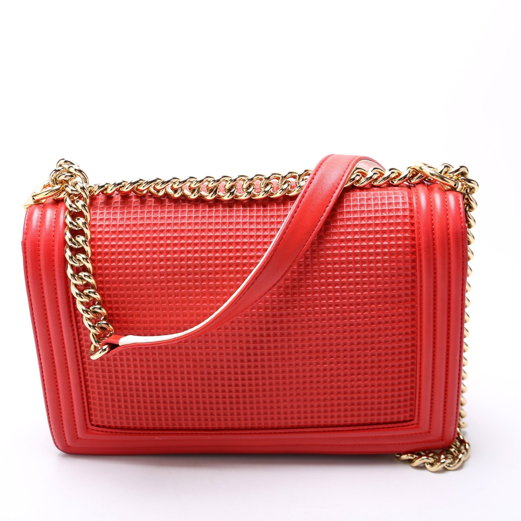 Chanel Boy Flap New Cube Embossed Lambskin Handbag