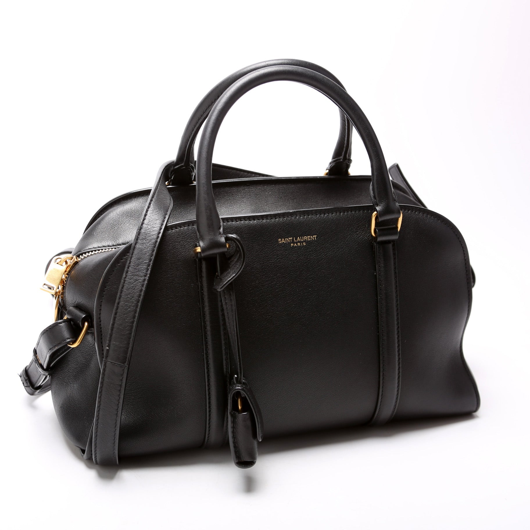 YSL Saint Laurent Saint Laurent Lock Baby Duffle Bag Leather Travel Bag