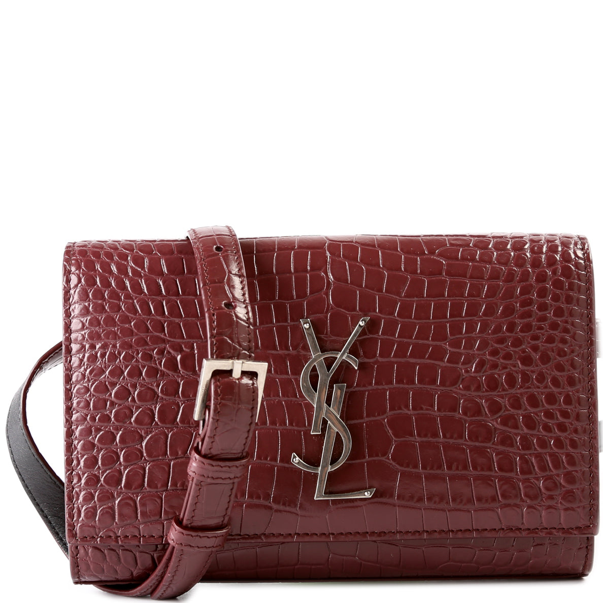 YSL Saint Laurent Kate Belt Croc Bag Embossed Croc Embossed 534395