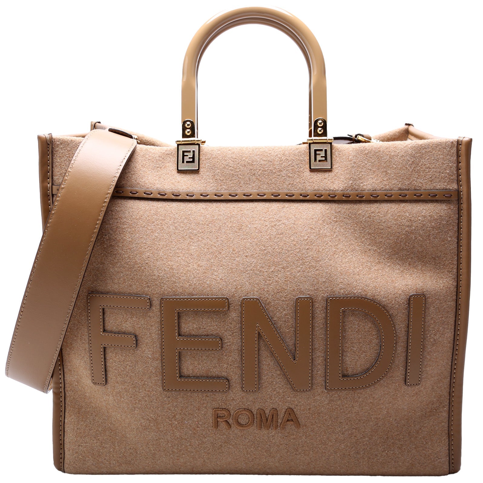 Fendi 8Bh386 Sunshine Shopper Flannel Bag Medium Travel Bag