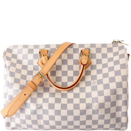 Louis Vuitton Speedy 35 Bandouliere Azur Damier Handbag Azur 2