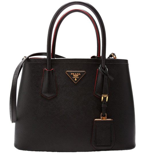Prada Saffiano Cuir Double Bag Small Travel Bag Small Bag
