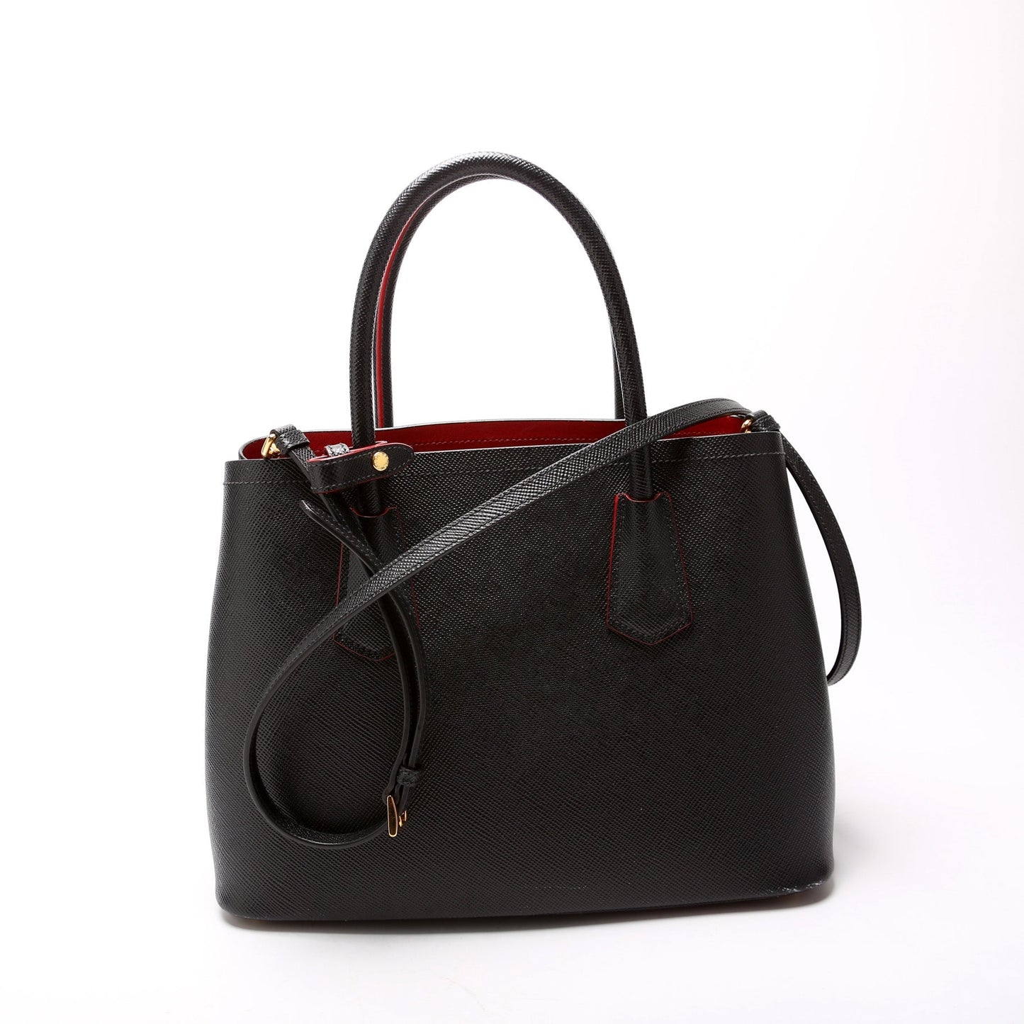 Prada Saffiano Cuir Double Bag Small Travel Bag Small Bag