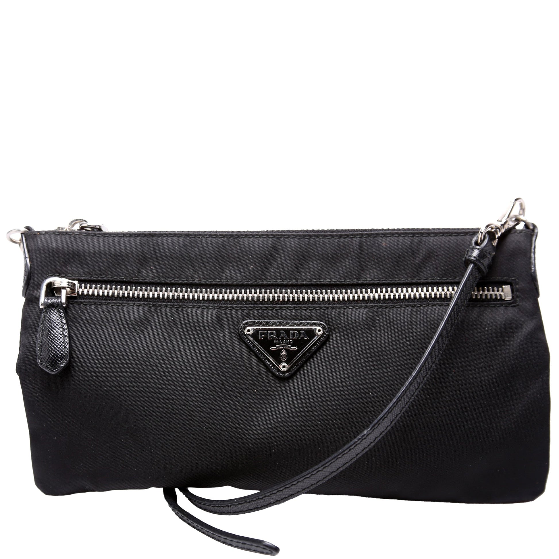 Prada Flat Pouch Crossbody Bag Nylon Small Shoes