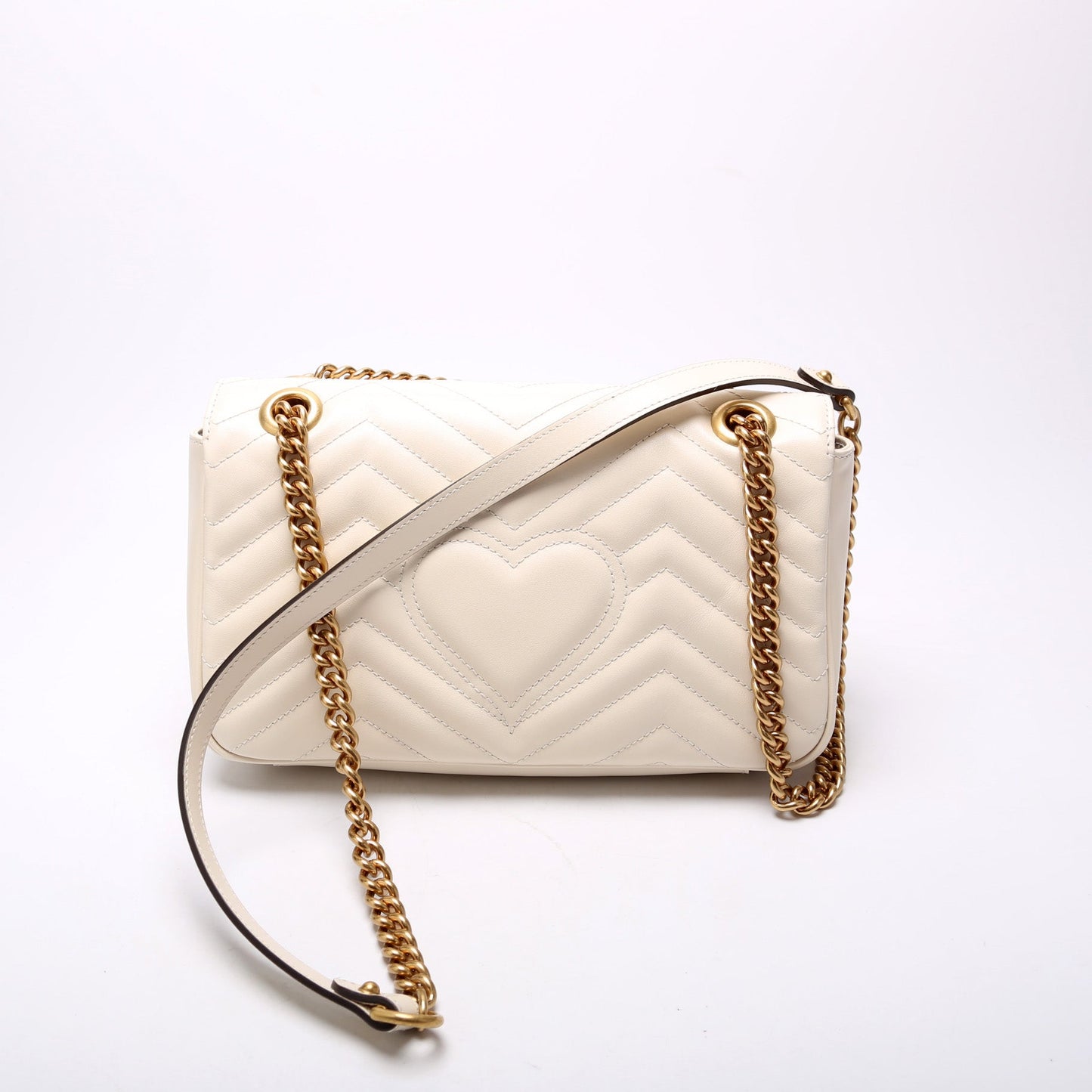 Gucci Marmont Leather Small Flap Shoulder Bag