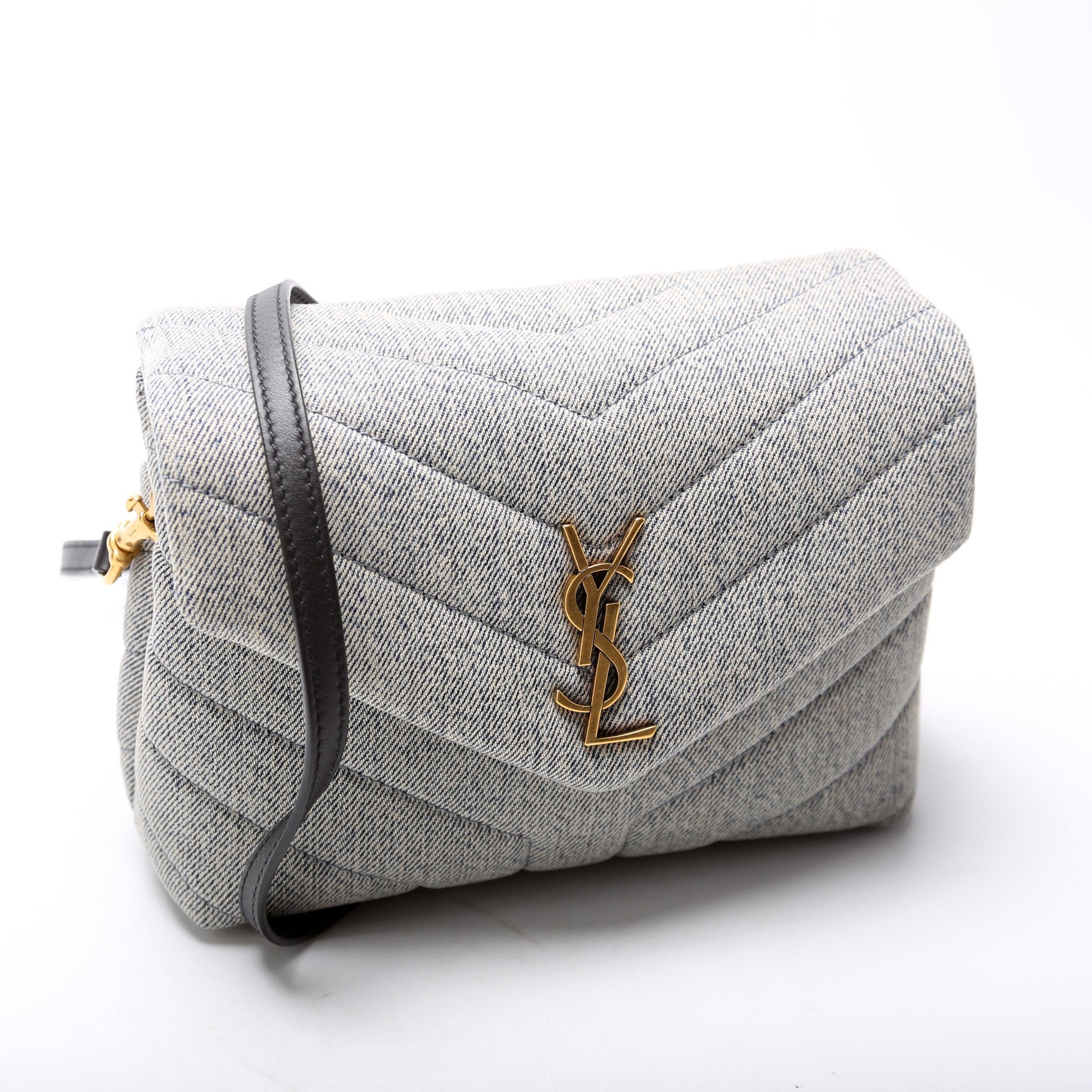 YSL Saint Laurent Saint Laurent Loulou Satchel Toy Crossbody Bag Denim