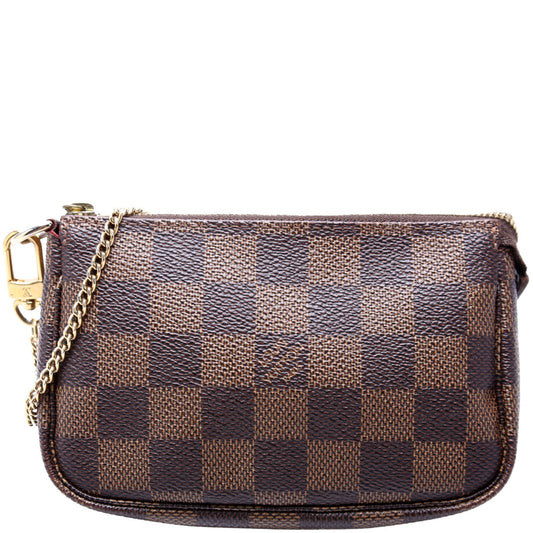 Louis Vuitton Pochette Accessories Ebene Damier Clutch Bag Ebene 8