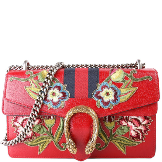 Gucci Dionysus Embroidered Leather Small Shoulder Bag