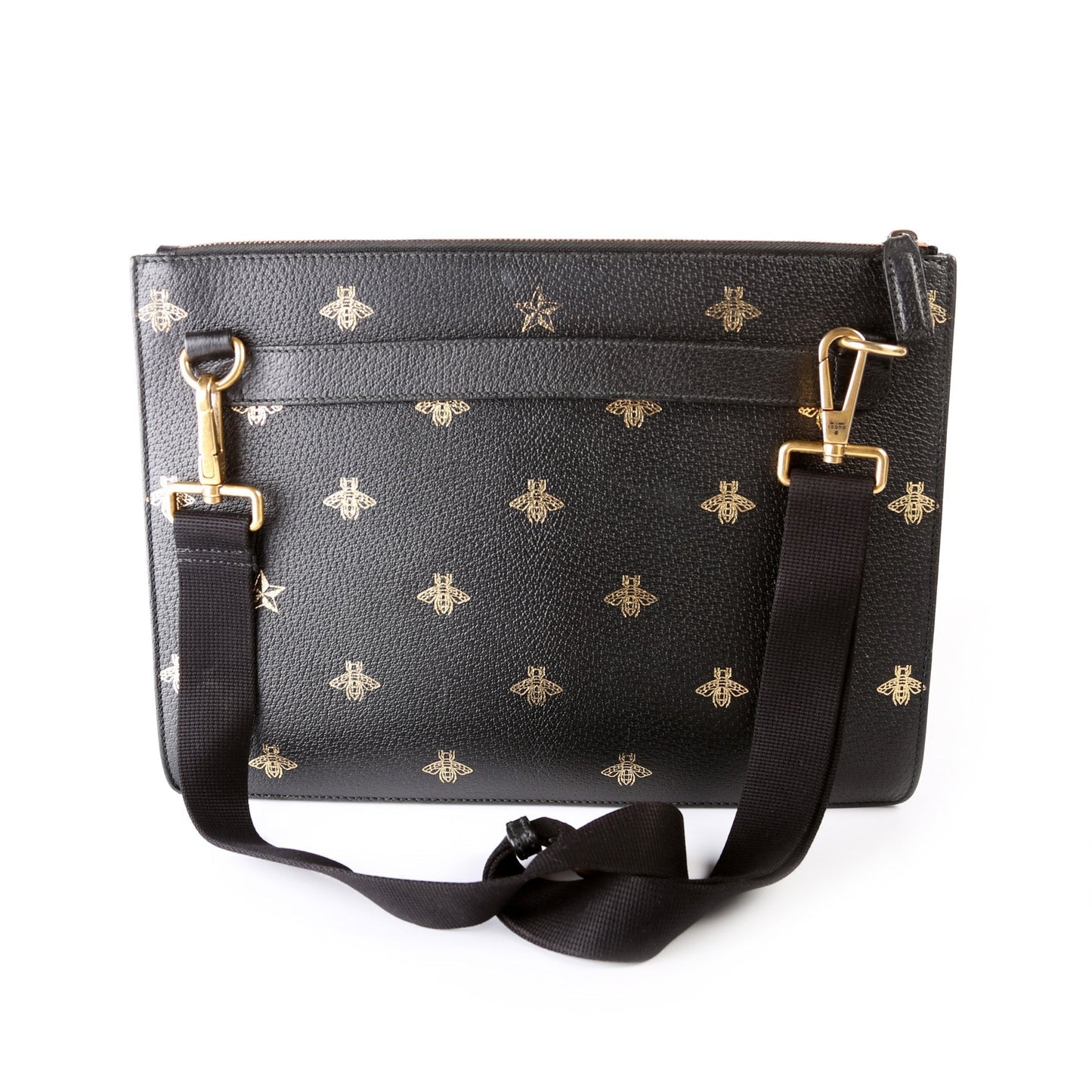 Gucci Bee Star Messenger Leather Travel Bag