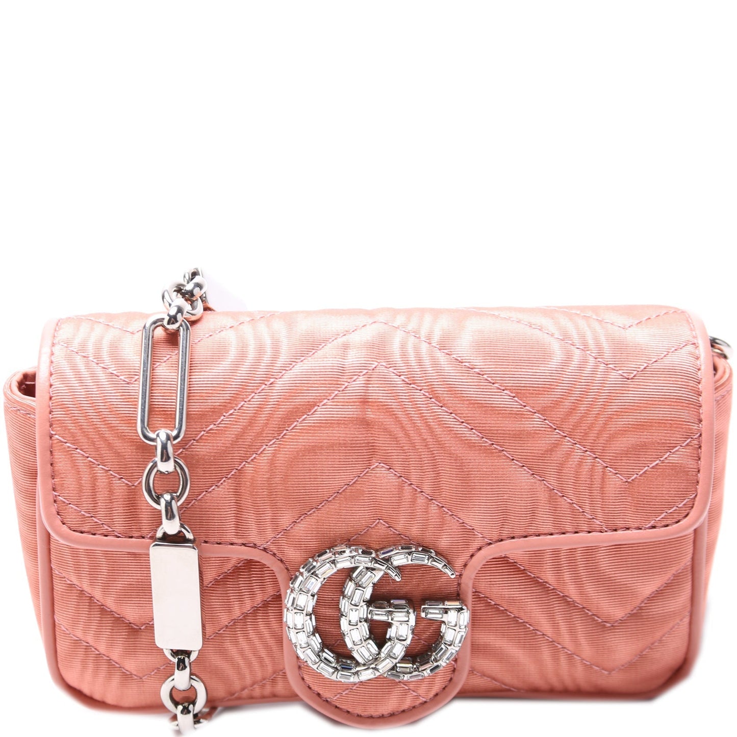 Gucci Marmont Rhinestone Moire Mini Belt