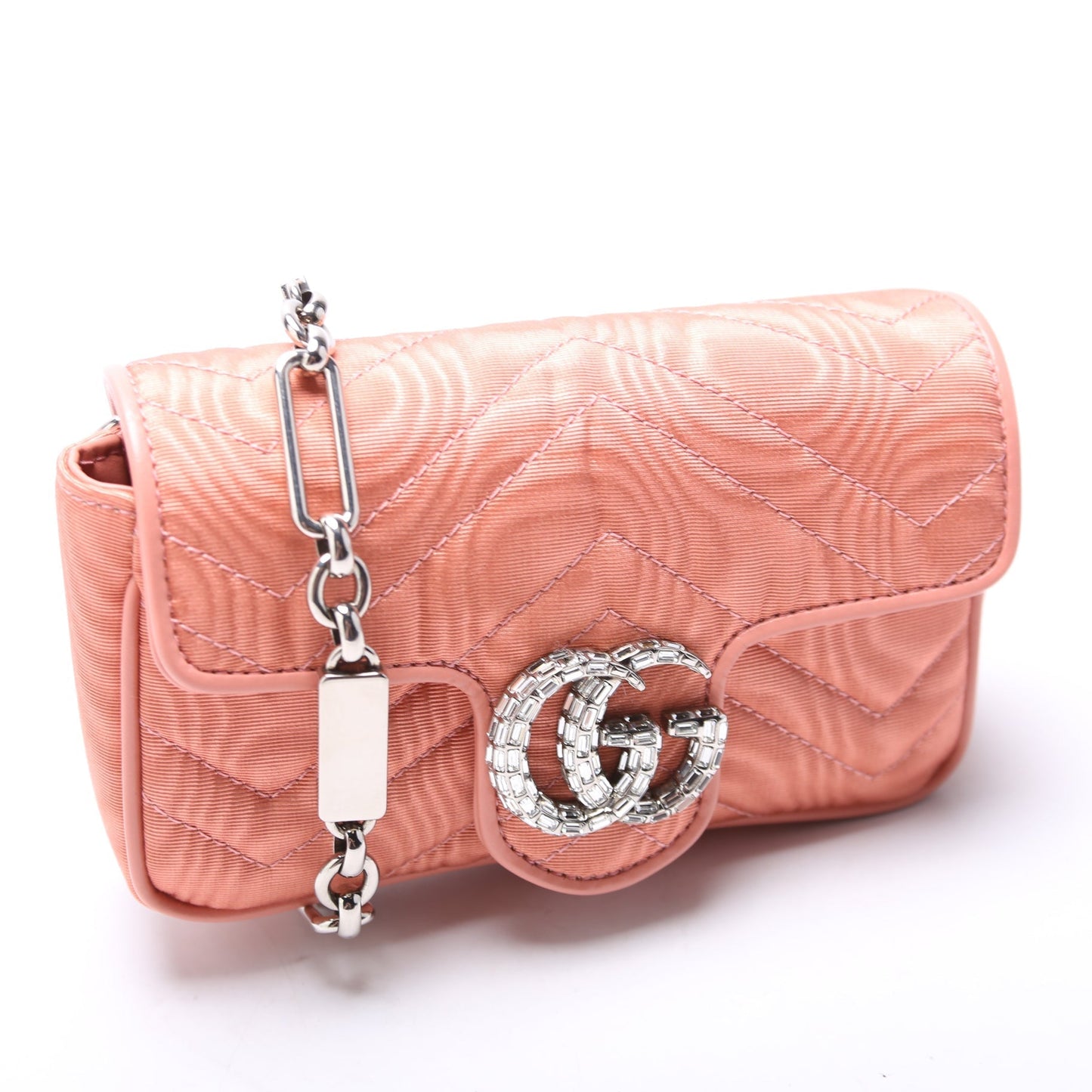 Gucci Marmont Rhinestone Moire Mini Belt