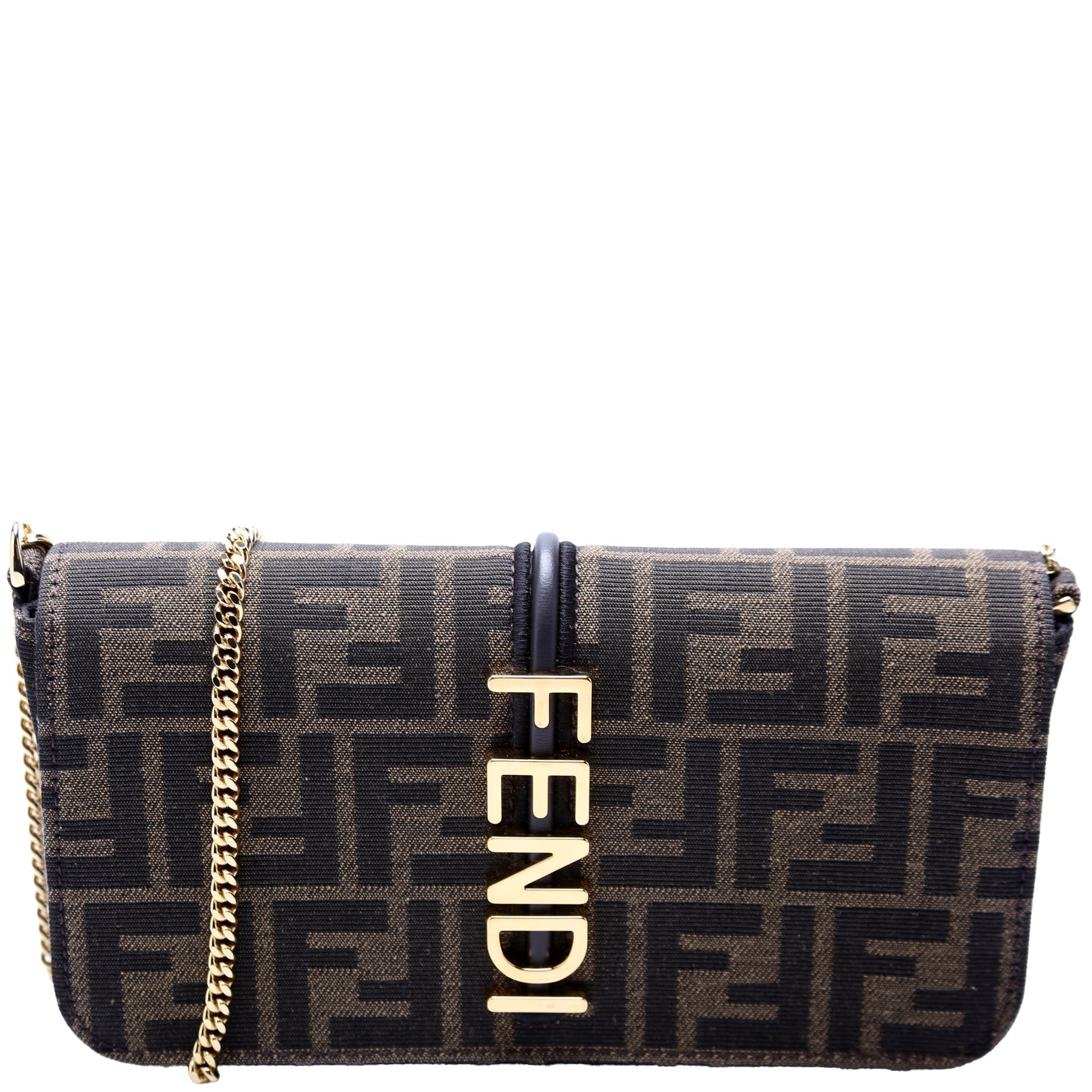 Fendi Ff Jacquardgraphy Wallet On Bag Chain Travel Bag