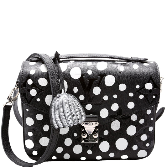 Louis Vuitton Pochette Metis Kusama Empreinte Clutch Bag