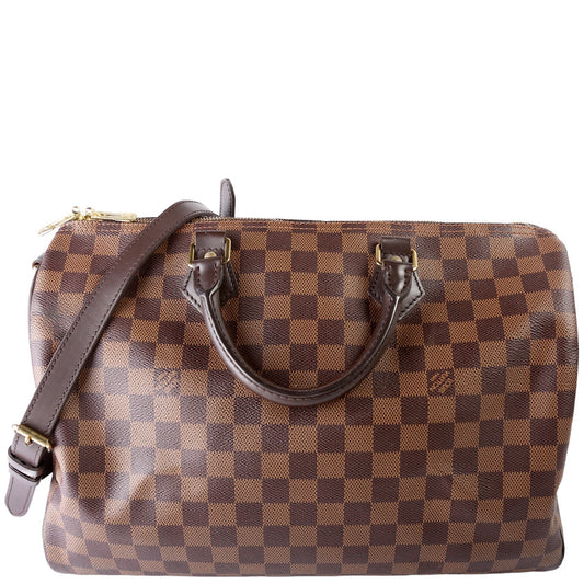 Louis Vuitton Speedy 35 Bandouliere Ebene Damier Handbag Ebene 8