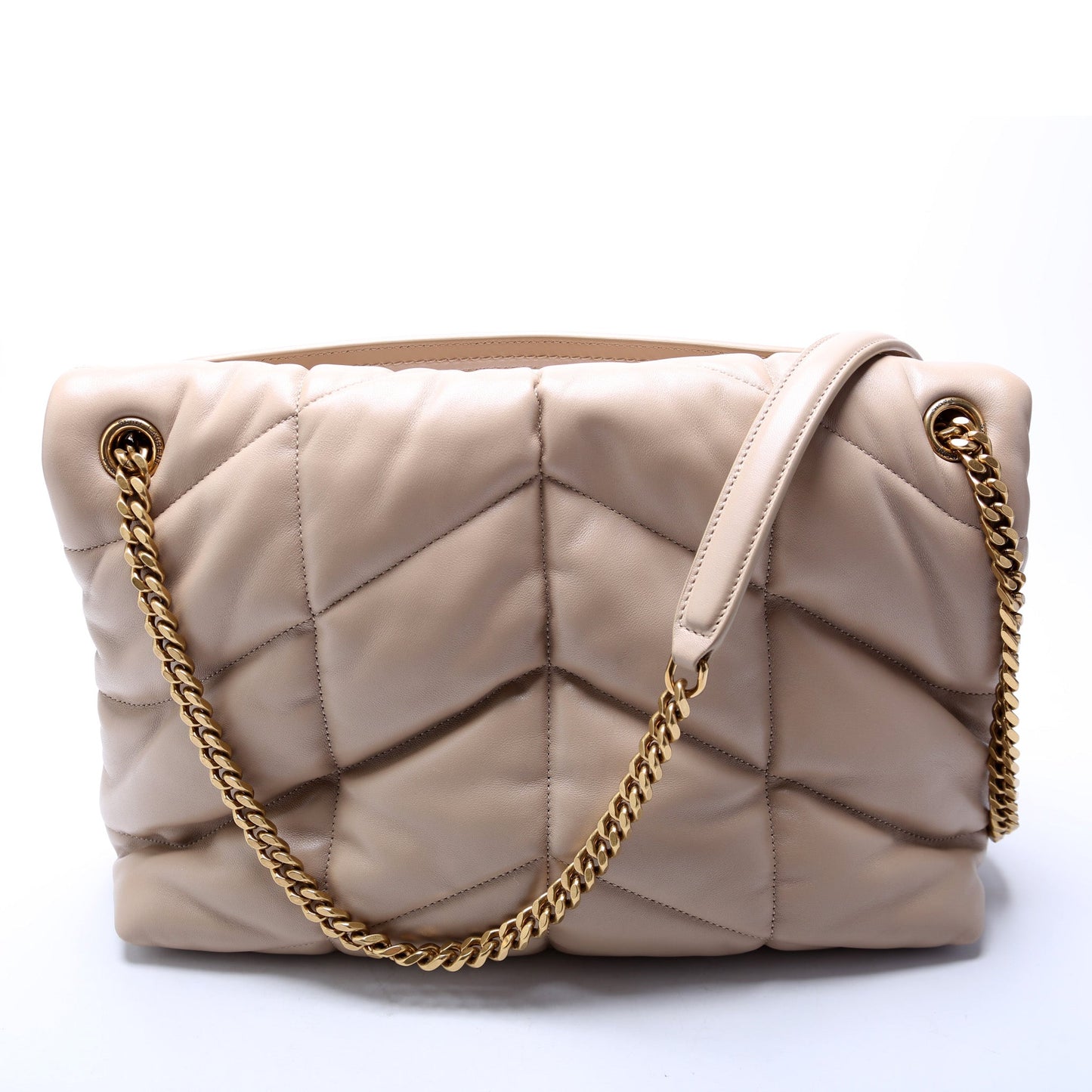 YSL Saint Laurent Puffer Bag Lambskin Quilted Medium Travel Bag Medium Lambskin 577478