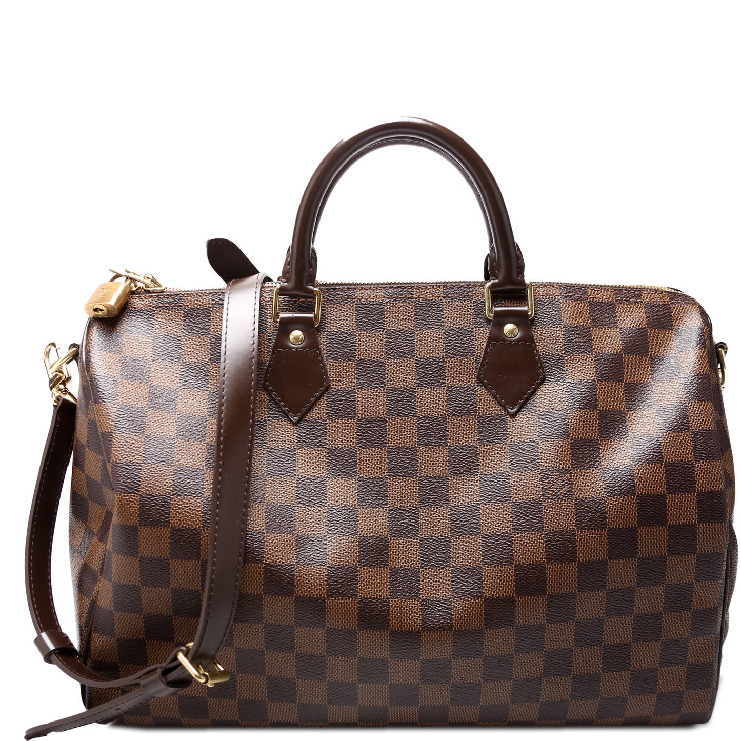 Louis Vuitton Speedy 35 Bandouliere Ebene Damier Handbag Ebene 12