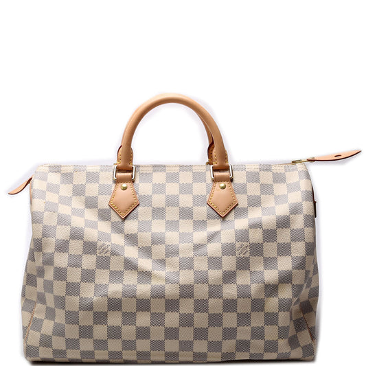 Louis Vuitton Speedy 35 Azur Damier Handbag Azur 7