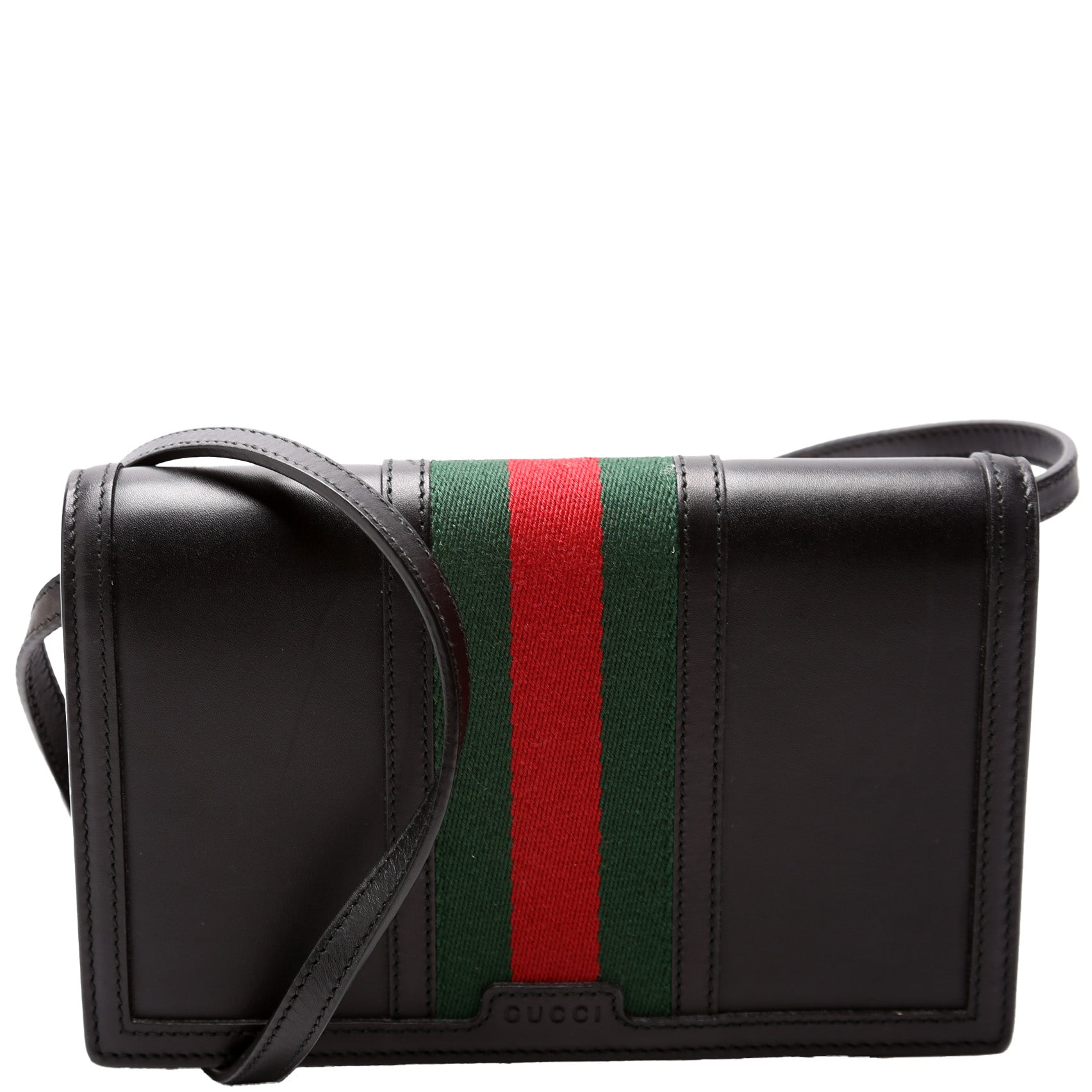 Gucci Web on Strap Calfskin Wallet Case