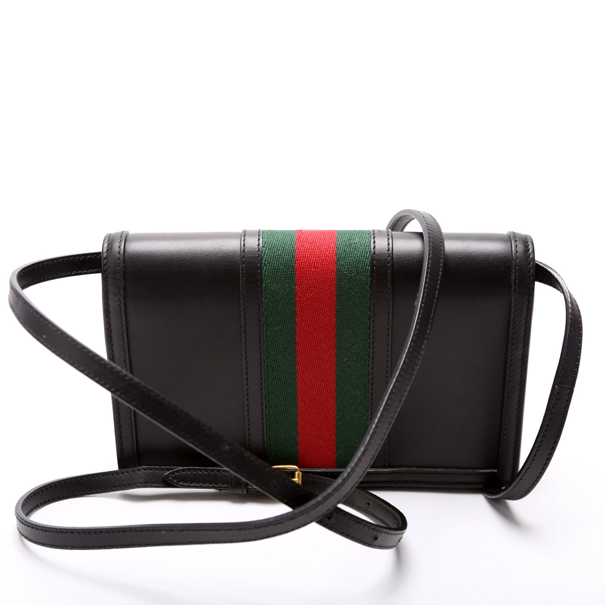 Gucci Web on Strap Calfskin Wallet Case